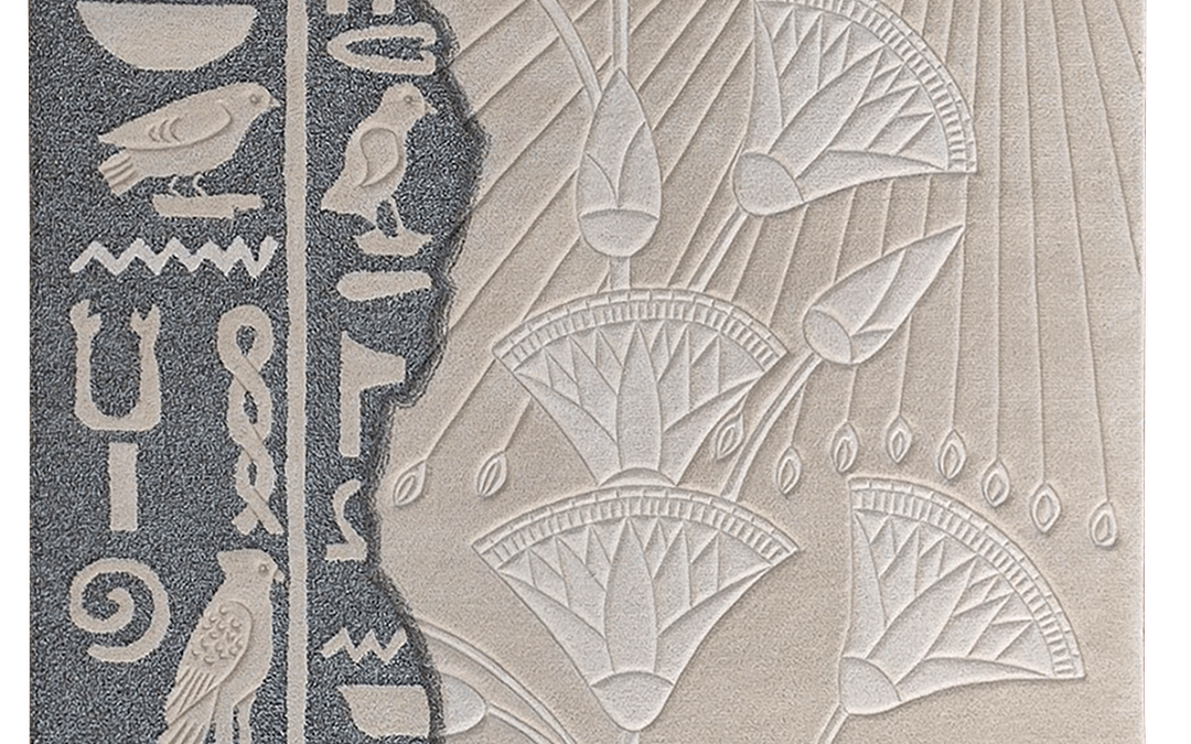 Dual-Texture Carpet in Ancient Egyptian Style