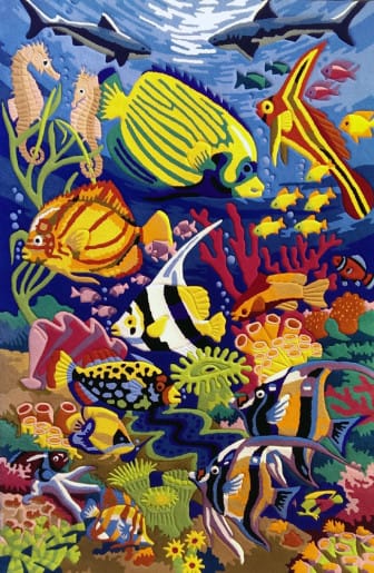 A unique handmade Underwater Kingdom – Custom Tufted Rug for Kids Room from Carpet Studio for kids, created using hand-tufting and precision sculpting. Custom-designed to transform any child's room into a vibrant marine world."